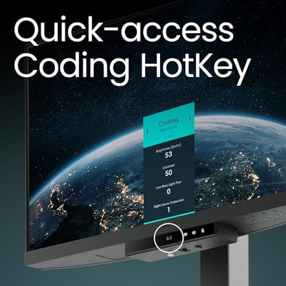 BenQ RD240Q 24.1” WQXGA Programming Monitor, 90W USB Type-C, Advanced Coding Modes, Coding HotKey, Ergonomic Design, 16:10 Special Ratio, Circadian Mode, Eye-Care Technology, Eco-Friendly Design | USB-C 90W PD, Advanced Coding Modes, Coding HotKey, Ergono