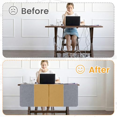 2-Pack Felt Desk Dividers, Clamp-On Panels, 16 x 24 Inch, Light Gray - color: Light Gray, size: 16×24 in (2pcs)