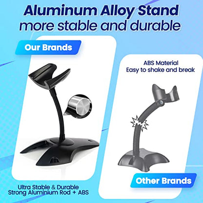 OBZ 1D 2D Barcode Scanner with Stand USB Wired Handheld Code Scanner Reader - style: USB handheld Scanner with Stand