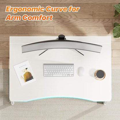 Huuger Folding Desk for Small Spaces, 31.5 Inch Foldable Computer Table - color: White, size: 18.9"D X 31.5"W