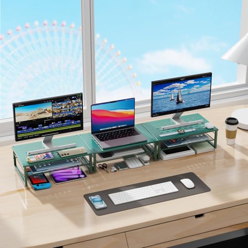 gianotter 2-Tier Metal Monitor Stand Riser - color: Dark Green