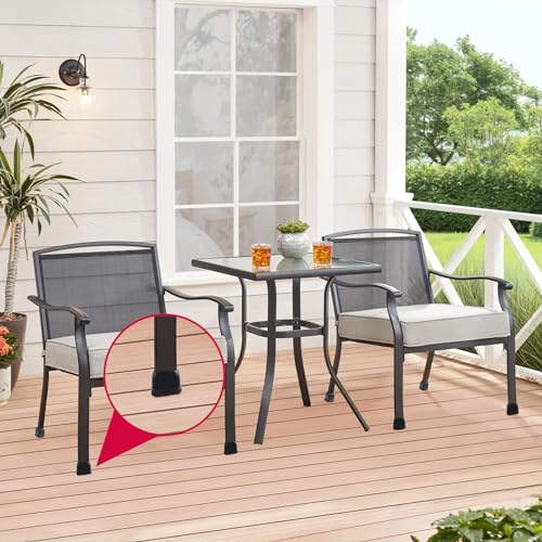 24PCS Rectangle Chair Leg Floor Protectors with Felt, Small Silicone Chair Leg Caps for Hardwood Floors, Black Outdoor Patio Flooring Protectors, Anti-scratch, Fit Length 1.3"-1.65", Width 0.63"-0.87" | Chair Leg Caps for Hardwood Floors, Outdoor Furnitur