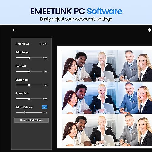 EMEET C960 1080P Webcam with Microphone, 2 Mics, 90° FOV, Computer Camera - style: 1080P Grey