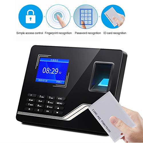 Punch Card Machine Intelligent Biometric Fingerprint Password Attendance Machine Employee Checking-in Recorder 2.8 inch TFT LCD Screen Time Attendance Clock,Portuguese - size: Portuguese