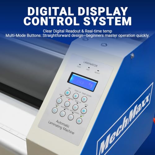 65" Full-Auto Cold & Heat Assisted Laminator Machine with 4 Trimmers, Max Speed 40ft/min, 63" Max Width, 1.1" Max Thickness, Infrared Heating, (Requires Air Compressor, Not Included),1700-B2
