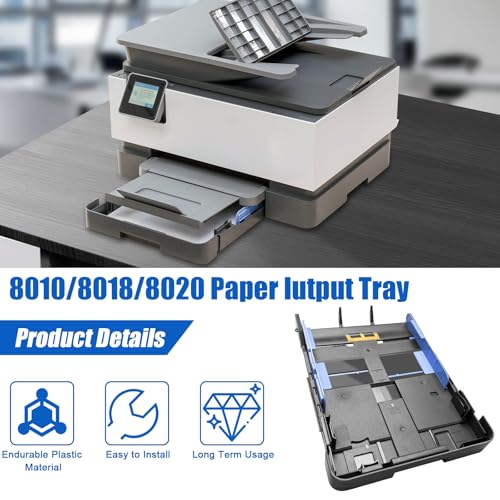 Paper Input Tray Replacement for HP OfficeJet Pro 8010 8015e 8018 8020 8025e 8028-250 Sheet Paper Capacity Replacement Paper Tray