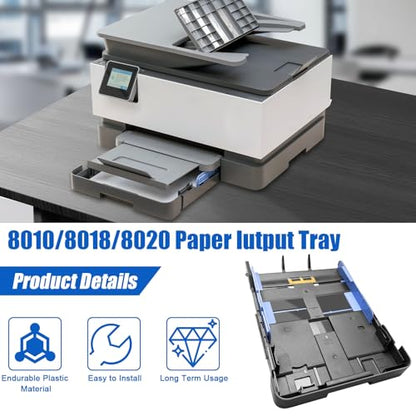 Paper Input Tray Replacement for HP OfficeJet Pro 8010 8015e 8018 8020 8025e 8028-250 Sheet Paper Capacity Replacement Paper Tray