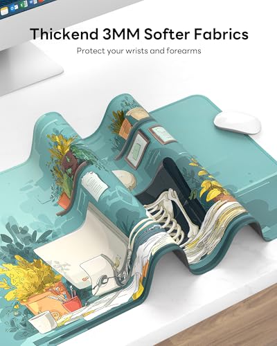 Mouse Pad 31.5x15.7in Large Desk Mat Non-Slip for Office - color: Office Skeleton, size: 31.5" x 15.7"