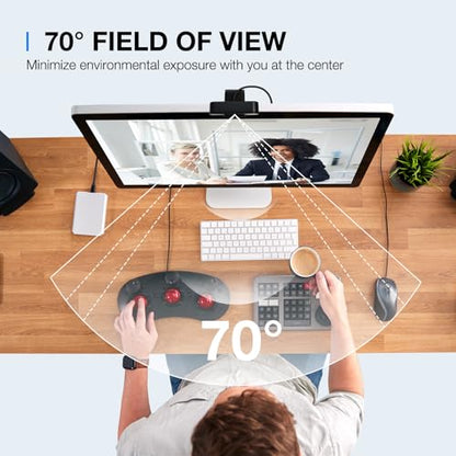 EMEET C960 2K Webcam with Microphone, PDAF, 2 Omnidirectional Mics - style: 2K