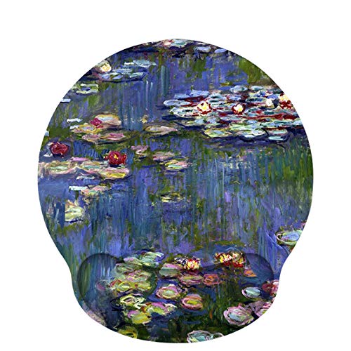 ToLuLu Mouse Pad Wrist Rest Support, Gel Mouse Pads with Non Slip Rubber Base Memory Foam Mousepad, Mouse Wrist Rest Pad for Laptop Computer Home Office Working Gaming Pain Relief, Monet Water Lilies - color: Monet Water Lilies