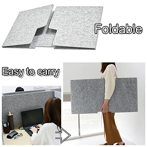 Desk Dividers Desk Panel Desktop Privacy Panel, 24" 32" 40" Freestanding Stand Up 3 Panels Privacy Acoustic Panel, Sound Absorbing Acoustic Desk Divider For Remote Office ( Size : 100cm(39.3in) ) - size: 100cm(39.3in)