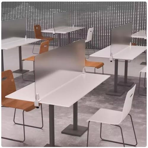Freestanding Desk Privacy Divider, Clear Desktop Plastic Panel, Clamp On Acrylic Divider Sneeze Guard Partition Shield for Offices, Schools(40X60CM) - size: 40X60CM