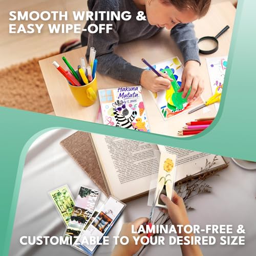 100 Pack Self-Sealing Laminating Pouches 5x7 Inch,10 Mil Thick Double-Sided Self Adhesive Lamination Pouches,Waterproof Photo Laminating Sheets No Laminator Machine Need - size: 5.4x7.4"_10Mil, style: 100PCS