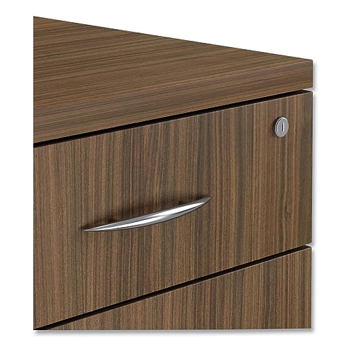Alera Alera Valencia Series Mobile Pedestal File, Left/Right, 3-Drawer: Box/Box/File, Legal/Letter, Walnut, 15.88 X 20.5 X 28.38