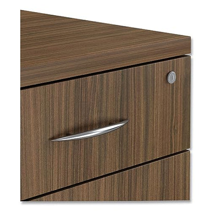 Alera Alera Valencia Series Mobile Pedestal File, Left/Right, 3-Drawer: Box/Box/File, Legal/Letter, Walnut, 15.88 X 20.5 X 28.38