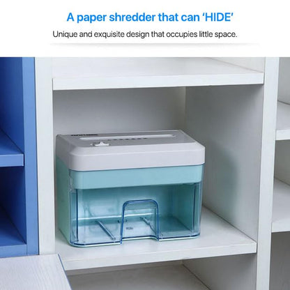 Generic Desktop Mini Paper Shredder Micro Cut, Electric Small Paper Shredder for Home Office Use,Cross Cut Mini Paper Shredder for Desk White Portable