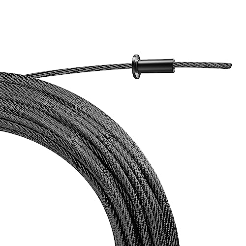 BLIKA 100 Pack Black Stainless Steel Protector Sleeves for 1/8" 5/32" or 3/16" Deck Cable Railing, for Wood/Composite Posts, T316 Marine Grade, Black Cable Railing Protector Sleeves