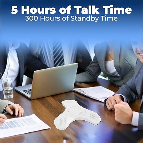 Conference Speaker and Microphone, 360° Voice Pickup, Noise Reduction - size: 1 Pack (White)