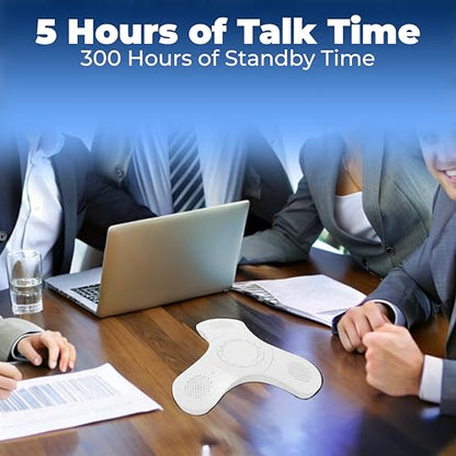 Conference Speaker and Microphone, 360° Voice Pickup, Noise Reduction - size: 1 Pack (White)