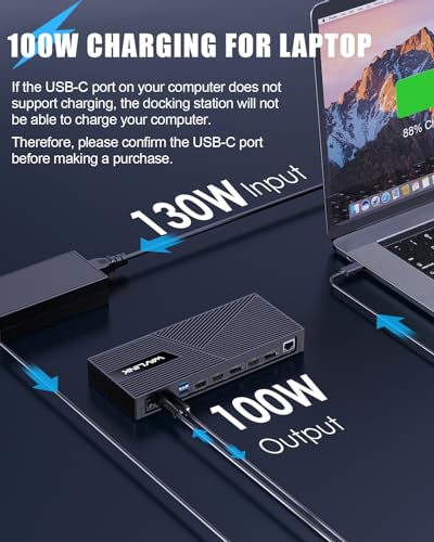 WAVLINK Displaylink Docking Station 3 Monitors for Mac(M1-M5, Neo), Windows - color: 63PD25