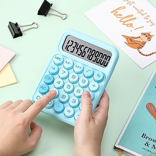 Mr. Pen- Mechanical Switch Calculator, 12 Digit Large LCD Display | Blue with Big Buttons, Mechanical Switch Calculator for Home, School, Office - color: Blue