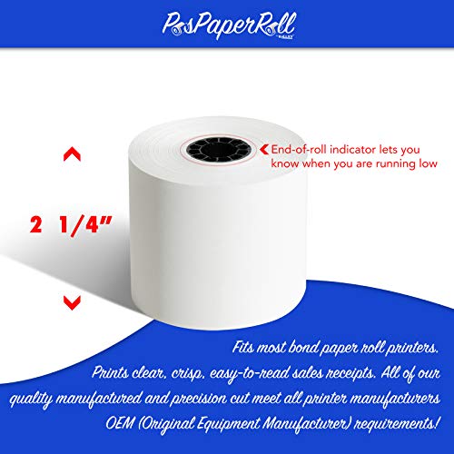 Paper Rolls One-Ply Adding Machine/Calculator 2-1/4" x 150 ft White 50/Ctn