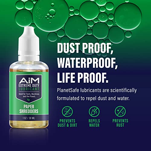 AiM Paper Shredder Oil/Lubricant - 1 oz - Reduces Friction & Noise, Keeps Blades Sharp, Water-Repellent - Ideal for Paper Shredders, Shredding, No Sheets - Made in the USA - size: 1 oz Shredder Oil
