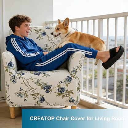 CRFATOP Accent Chair Cover, Stretch Armchair Slipcover for Living Room - color: Color A17