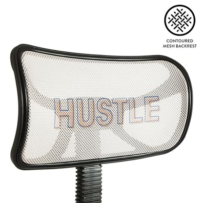 Urban Lifestyle Swivel Desk Chair, Hustle, Stylish and Compact Office Chair with Mesh Back, Swivel Function, Adjustable Height, and Cushioned Seat - color: Hustle