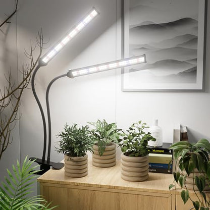 GooingTop LED Grow Light,White Full Spectrum Clip Plant Growing Lamp - size: 75Watts