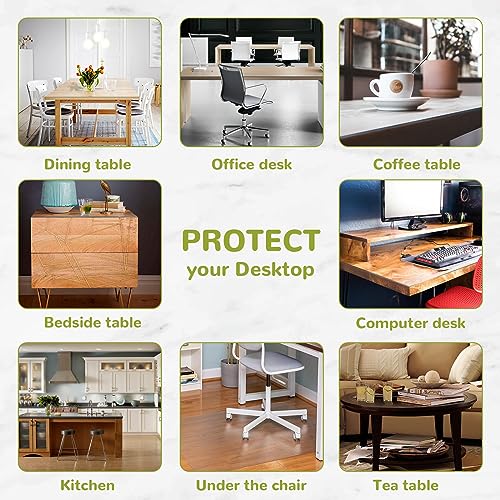 14 x 24 Inch Clear Table Cover Protector, Clear Desk Mat, Table Protector, 1.5mm Plastic Table Cover, Vinyl Table Protector, Mats on Top of Desks - size: 14" x 24"