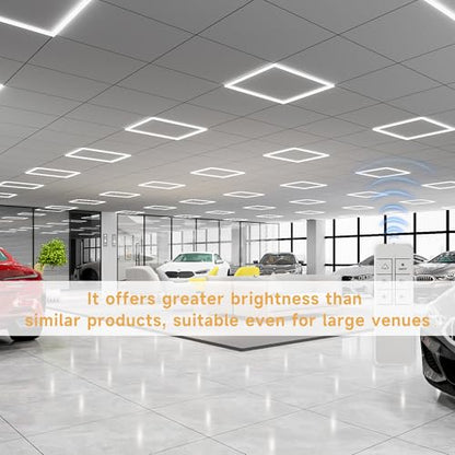 Flat Panel Light 2x2 Ft 4 Pack Led Frame Panel, Border Glow Light 3CCT Adjustable Suitable for Offices, Shops, Bathrooms etc with Integrated Ceilings (4 PCS) - size: 4 PCS