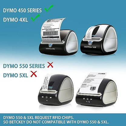 BETCKEY - Compatible DYMO 30252 (1-1/8" x 3-1/2") Address & Barcode Labels - Compatible with DYMO Labelwriter 450, 4XL & Zebra Printers[2 Rolls/700 Labels, Yellow] - color: Yellow, size: 30252 [1-1/8" x 3-1/2"]
