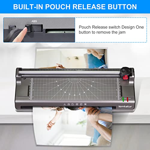 Lamtetur A3 Thermal Laminator Machine with 70 Letter Size Laminating Sheets | 11X17 Laminating Machine For Office Home School Teacher,13 inch Hot&Cold Lamination 3-5Mil With Paper Cutter,Corner Rounder