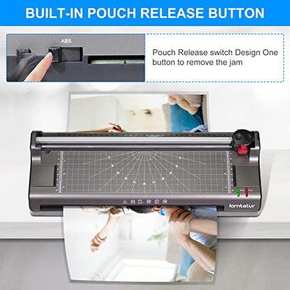 Lamtetur A3 Thermal Laminator Machine with 70 Letter Size Laminating Sheets | 11X17 Laminating Machine For Office Home School Teacher,13 inch Hot&Cold Lamination 3-5Mil With Paper Cutter,Corner Rounder