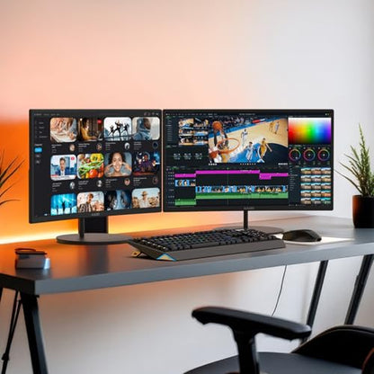 Kado 2-Pack Dual 27" Curved 1500R 1920x1080 75Hz FHD Computer Monitor