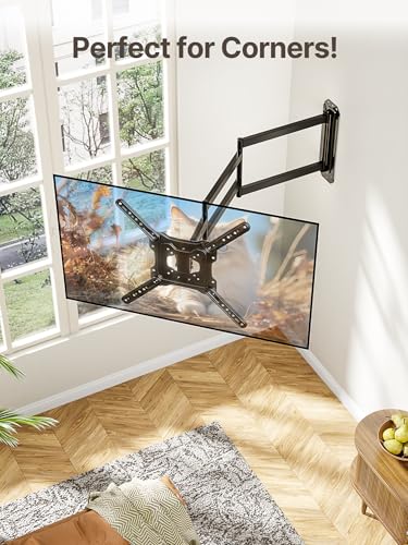 monTEK 37 Inch Long Arm TV Wall Mount for 23-65 Inch TVs | Long Extension TV Mount, Swivel&Tilt&Leveling, Full Motion Wall Mount TV Bracket, Max VESA 400 x 400mm, Up to 77 lbs - size: 23"-65" TV / 37" Long Arm