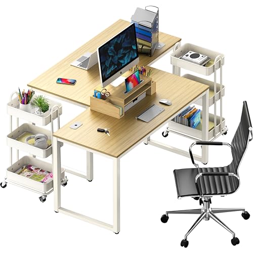 SHW 48-Inch Commercial-Grade Office Computer Desk, Oak - color: Black, size: 48-Inch