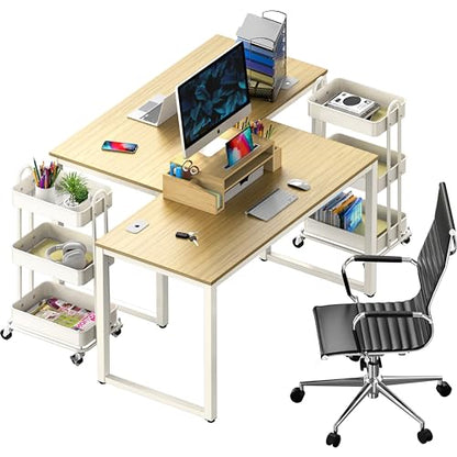 SHW 48-Inch Commercial-Grade Office Computer Desk, Oak - color: Black, size: 48-Inch