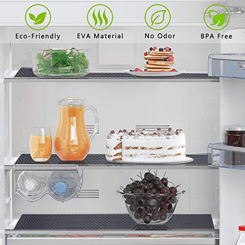 Kitchen Shelf Liner Drawer Liner, 23.6"W x 196.8"L Non Adhesive Cabinet Mat | EVA Material, Waterproof, Washable, Easy to Cut, Grey Drawer Liners, Kitchen Cabinets Cupboard liner Pantry Refrigerator Mat - color: Diagonal Pattern Gray, size: 23.6"W x 196.8