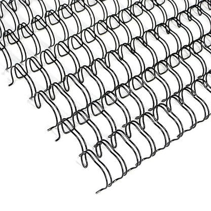 RAYSON 2:1 Wire Binding Spines 21 Loop, 7/8 Inch, Black, 220 Sheet, 50 Pack | 2:1 Pitch Binding Wire | Double Loop Wire Design | Binds Up to 220 Sheets | Letter Size Compatible | Smooth Page Turning - size: 7/8"