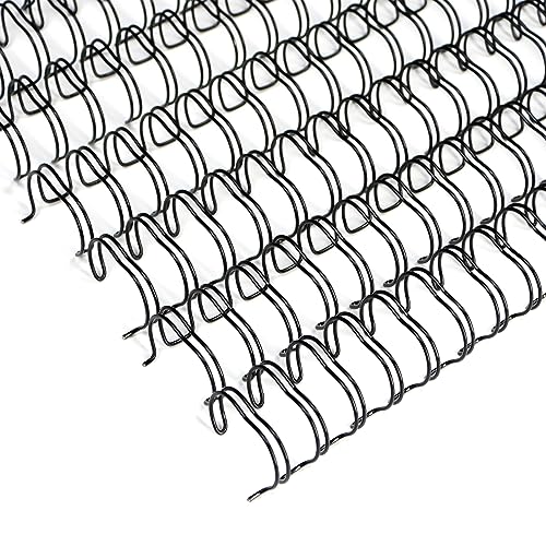 RAYSON 2:1 Wire Binding Spines 21 Loop, 7/8 Inch, Black, 220 Sheet, 50 Pack | 2:1 Pitch Binding Wire | Double Loop Wire Design | Binds Up to 220 Sheets | Letter Size Compatible | Smooth Page Turning - size: 7/8"