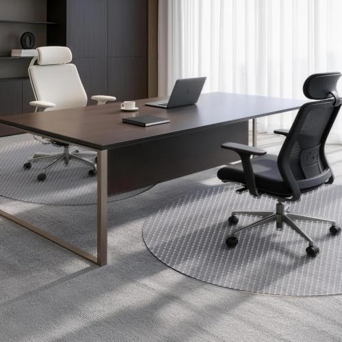Office Chair Mat for Low-Pile Carpet, 36 in Round, 2-Pack Home Office Set - size: 2 pcs 36" x 36" (for low-pile carpet)