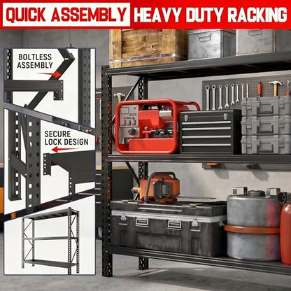 Heavy Duty 3 Tier Metal Book Shelf Adjustable Bookcase | 6000 LBS Bolt-free Storage Shelves with Deep Bookshelf for living Room, Office and Garage Storage, 67"Wx 20"Dx 63"H - size: Reinforced 67"Wx 20"Dx 63"H