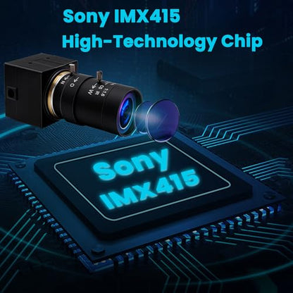 4K USB Camera, Ultra HD 2160P Webcam | 5-50mm 10X Optical Zoom Lens, Plug and Play for Video Conference, Compatible with Windows/macOS/Linux/Raspberry Pi - size: 5-50mm Varifocal Lens