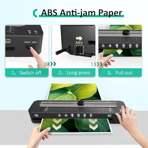 13 Inch Laminator Machine - 11x17 Laminator with 100 Sheets, Cold & Thermal, Built-in Paper Cutter & Corner Rounder, A3 Laminating Machine for Classroom & Home Office