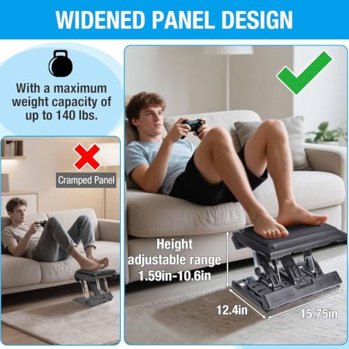 Adjustable Foot Rest Under Desk for Office,Home, Gaming & Study - color: Black, size: Extra Large