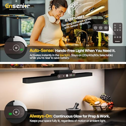 Ensenior 4W Motion Sensor Rechargeable Light Bar, Closet Lights, 2P - size: 2 Pack