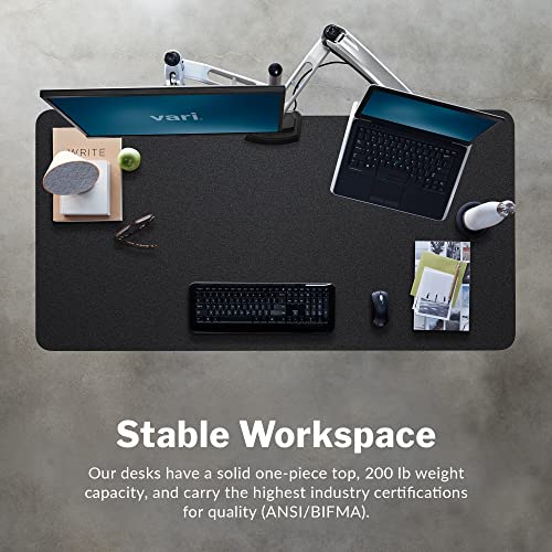 Vari Classic Electric Standing Desk – 60x30 – Black/Slate - color: Black Top / Slate Legs, size: 60 in x 30 in