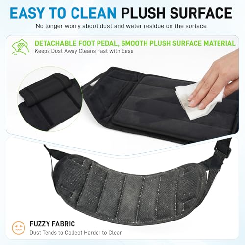 Upgrade Wheelchair Foot Rest Hammock with Calf Strap - Adjustable Height Anti-Slip Anti-Squeeze Leg Support Sling with Rigid Base Seat Belt for Wheelchair, Rollator, Walker Footrest - size: With Calf Strap